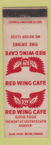 Matchbook Cover - Red Wing Cafe Denver Colorado WEAR