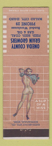 Matchbook Cover - Oneida Grain Growers Malad City ID pinup