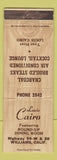 Matchbook Cover - Louie Cairo Restaurant Williams CA