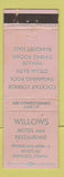 Matchbook Cover - Willows Motel Restaurant Industry PA WEAR