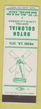 Matchbook Cover - Dutch Colonial Restaurant San Rafael CA