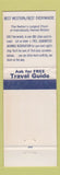Matchbook Cover - Holiday Motor Lodge Clear Lake IA Best Western WORN