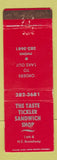 Matchbook Cover - The Taste Tickler Sandwich Shop WEAR