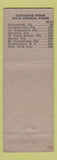 Matchbook Cover - Animal Farm Richmond Hill GA WEAR