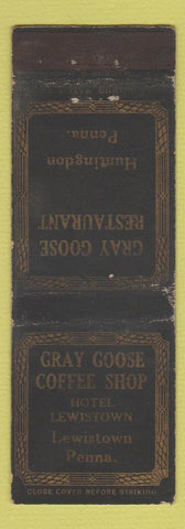 Matchbook Cover - Gray Goose Coffee Shop Lewistown Huntingdon PA WEAR