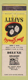 Matchbook Cover - Deluxe Auto Laundry Tenafly NJ WEAR