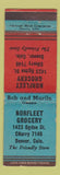 Matchbook Cover - Norfleet Grocery Denver Colorado WORN