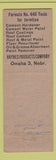 Matchbook Cover - Haynes Products Omaha NE waterproofing