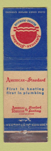 Matchbook Cover - American Standard Plumbing Fixtures