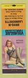 Matchbook Cover - Drive In Laundry North Chicago IL pinup WEAR