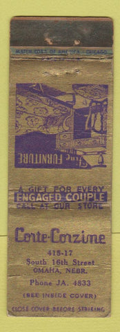 Matchbook Cover - Corte Corzine Furniture Omaha NE WORN