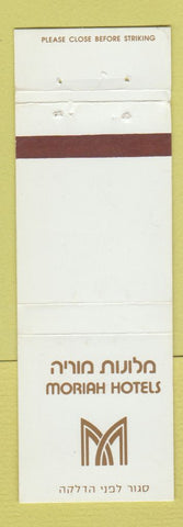 Matchbook Cover - Moriah Hotels Israel Tel Aviv