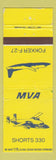 Matchbook Cover - MVA Shorts 330 Fokker F27 airplanes