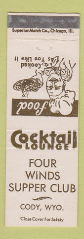 Matchbook Cover - Four Winds Supper Club Cody WY