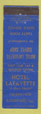 Matchbook Cover - Hotel Lafayette Rockford IL