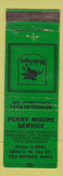 Matchbook Cover - Mobil oil gas Perry Moore Des Moines IA CREASES