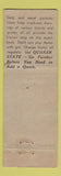 Matchbook Cover - Quaker State oil gas Paul's Los Angeles CA WORN