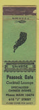 Matchbook Cover - Peacock Cafe Chinese Food WEAR
