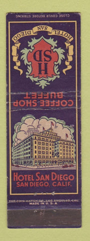 Matchbook Cover - Hotel San Diego CA