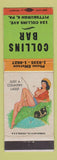 Matchbook Cover - Collins Bar Pittsburgh PA pinup WEAR