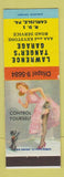 Matchbook Cover - Lawrence Tanger's Garage Carlisle PA pinup