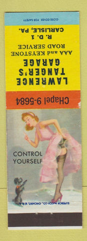 Matchbook Cover - Lawrence Tanger's Garage Carlisle PA pinup