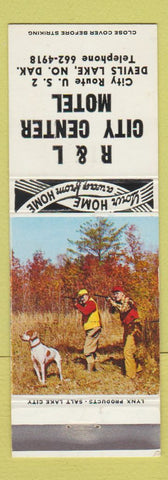 Matchbook Cover - R&L City Center Motel Devils Lake ND