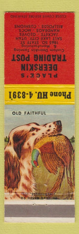 Matchbook Cover - Place's Deerskin Trading Post Salt Lake City UT
