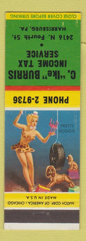 Matchbook Cover - C Ike Burris Income Tax Service Harrisburg PA pinup