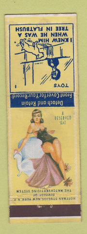 Matchbook Cover - Hoffman Studios Dog Cartoon pinup