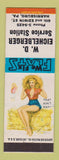 Matchbook Cover - WD Eichelberger oil gas Harrisburg PA pinup