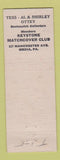 Matchbook Cover - Ottey Print Shop Media PA pinup