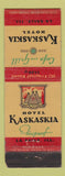 Matchbook Cover - Kaskaskia Hotel La Salle IL WEAR