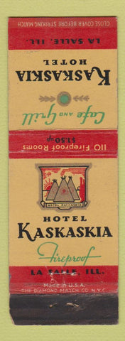 Matchbook Cover - Kaskaskia Hotel La Salle IL WEAR