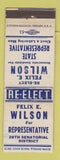 Matchbook Cover - Felix Wilson Rep[ Election