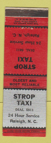 Matchbook Cover - Strop Taxi Raleigh NC WEAR
