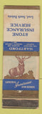 Matchbook Cover - Stone Insurance Hartford Lead SD WORN
