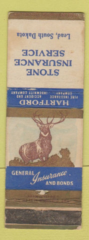 Matchbook Cover - Stone Insurance Hartford Lead SD WORN