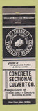 Matchbook Cover - Concrete Sectional Culvert Grand Forks Fargo ND