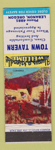 Matchbook Cover - Town Tavern Lebanon OR
