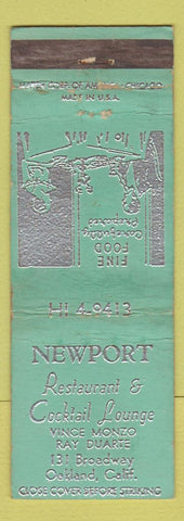 Matchbook Cover - Newport Restaurant Oakland CA WEAR