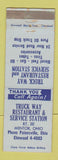 Matchbook Cover - Truck Way Restaurant oil gas Mentor OH