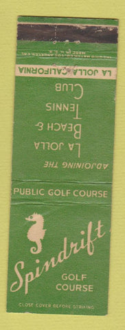 Matchbook Cover - Spindrift Golf Couse LA Jolla CA WEAR