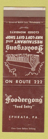 Matchbook Cover - Foodergong Restaurant Ephrata PA