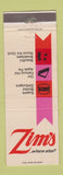 Matchbook Cover - Zim's Hamburgers San Francisco CA