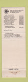 Matchbook Cover - Zim's Hamburgers San Francisco CA
