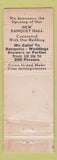 Matchbook Cover - Lombardo's Restaurant Albany NY WORN