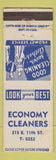 Matchbook Cover - Economy Cleaners