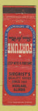 Matchbook Cover - Siegrist's Shoes Fortune Highland IL WORN