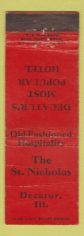 Matchbook Cover - St Nicholas Hotel Decatur IL